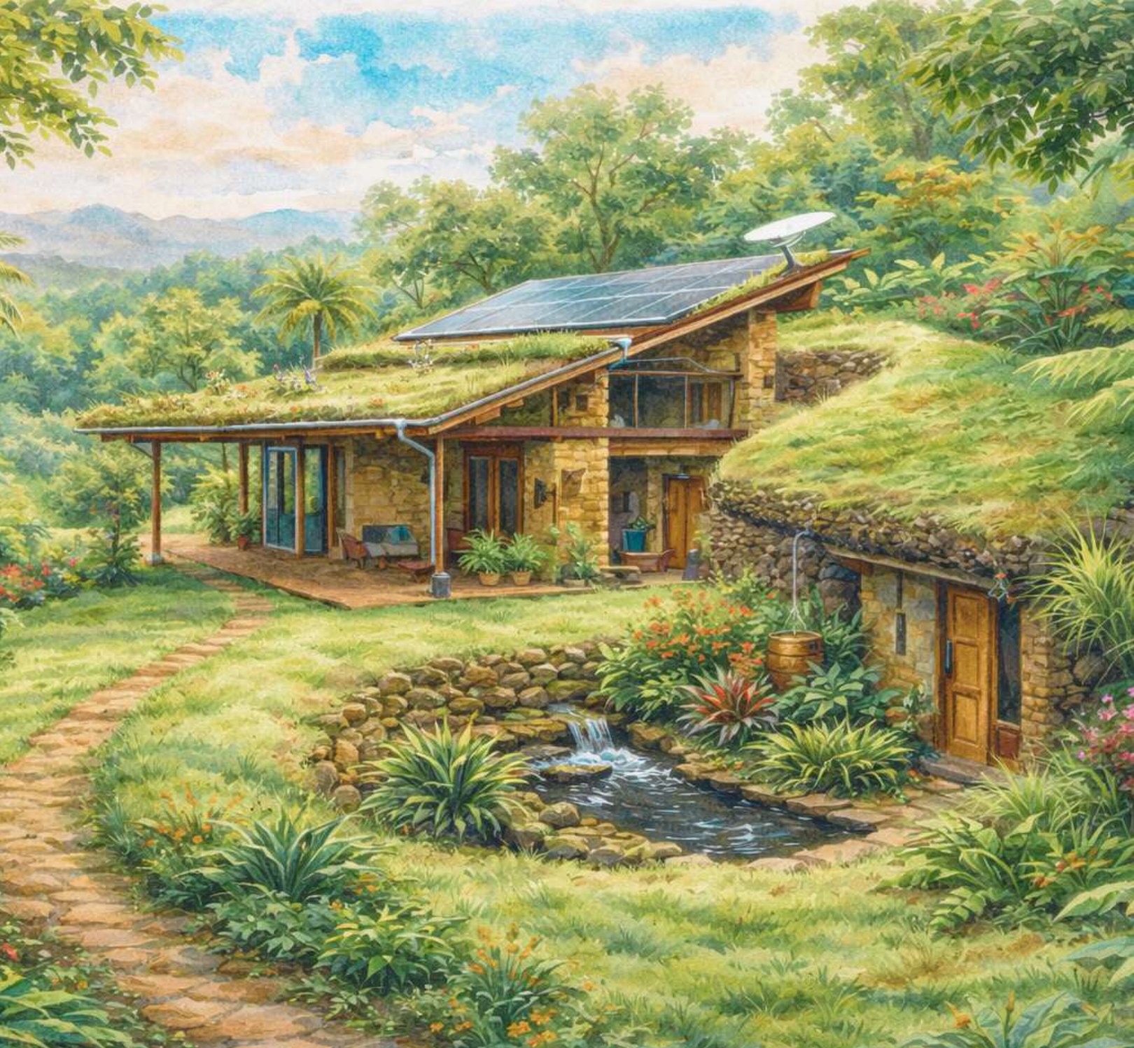 Off-grid home at Kilwa